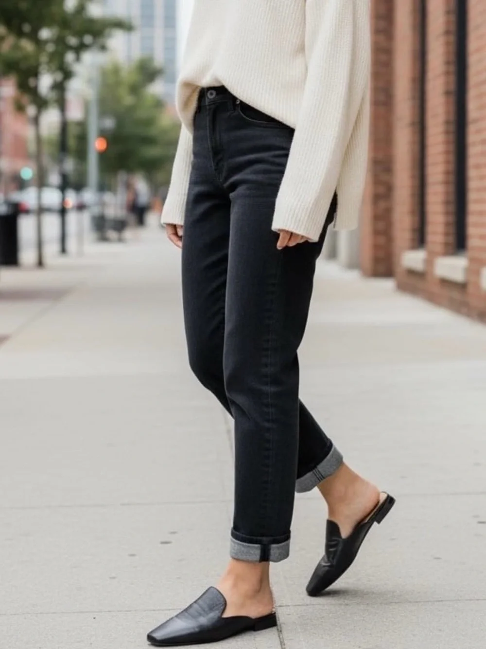 Vince Camuto Black Leather Slip-On Loafers